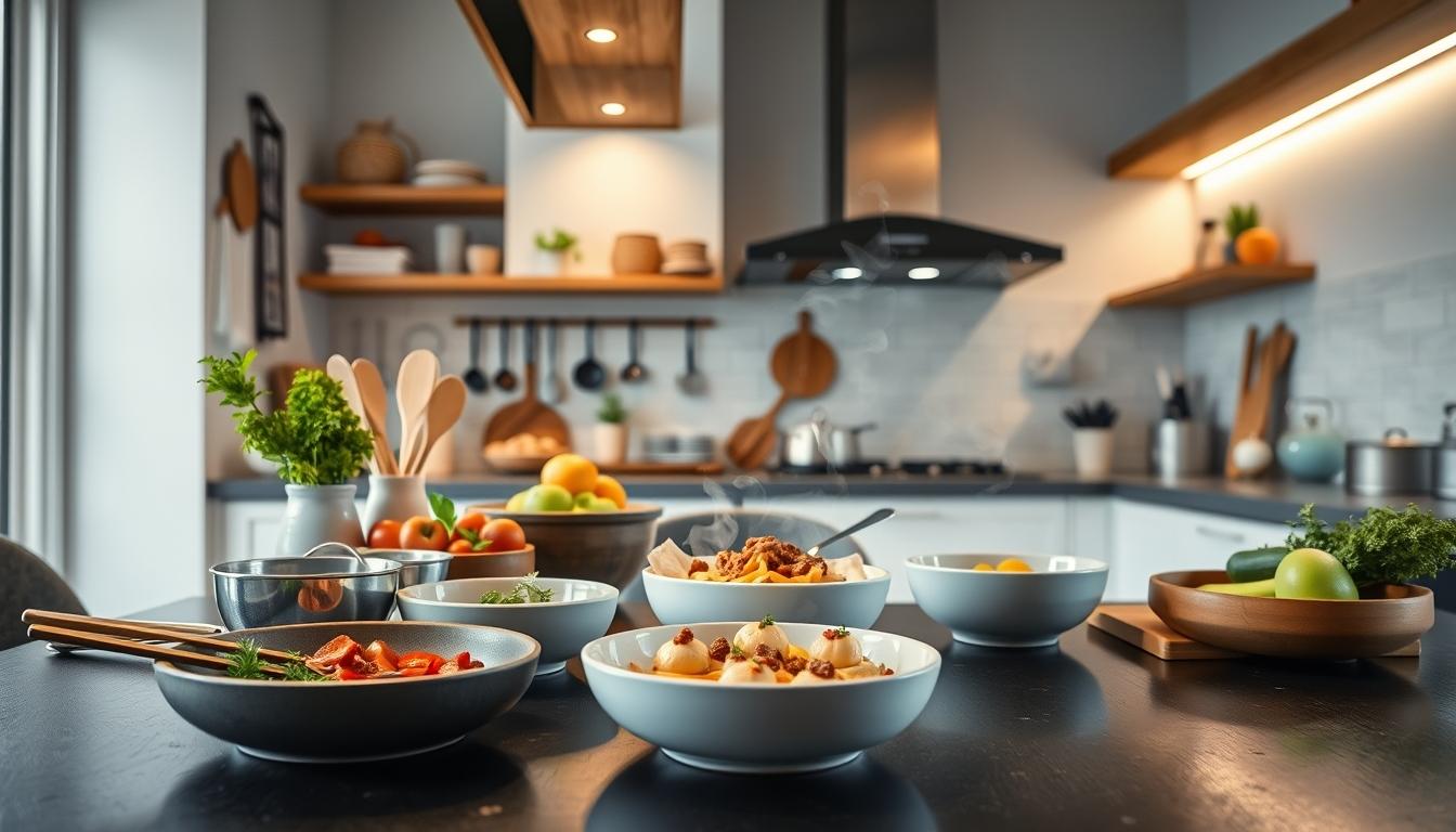 Fresh ingredients for healthy home cooking